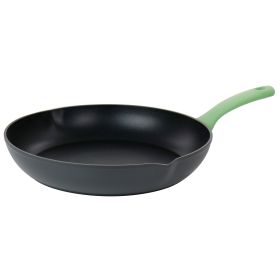 Oster Rigby 9.5 Inch Aluminum Nonstick Frying Pan in Green with Pouring Spouts